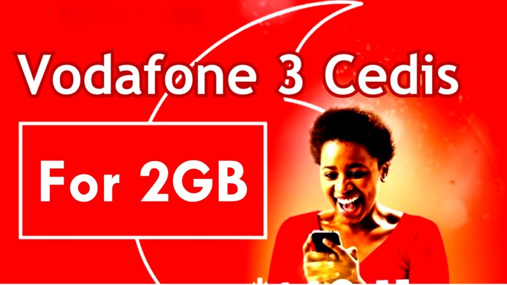 Vodafone 3 Cedis for 2GB Data Code